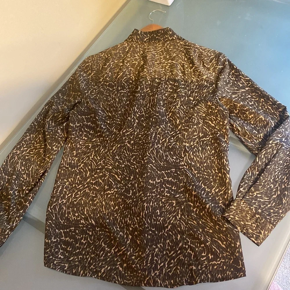 Michael Kors Animal Print Blouse Size 8